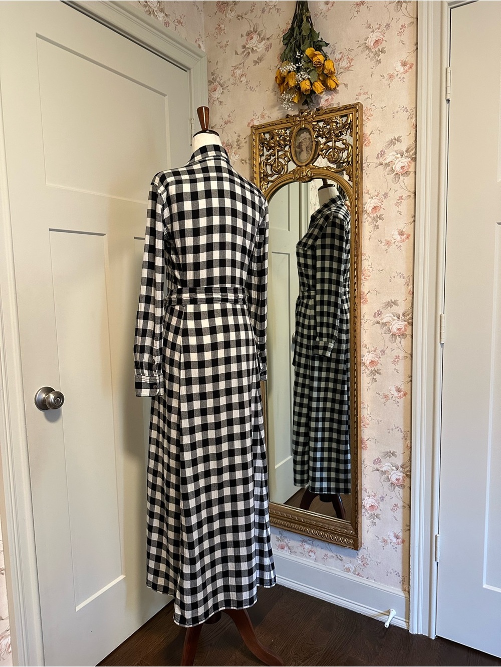 Polo Ralph Lauren Buffalo Long Sleeve Maxi Dress Size 2 - Picture 7 of 16